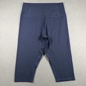FP Movement Leggings Womens XL Blue High Rise Capri Stretch Athletic Yoga Pants